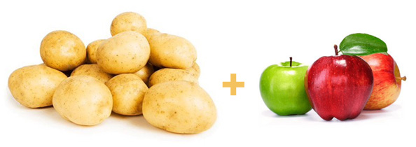 Картофель и яблоко – прекрасный дуэт